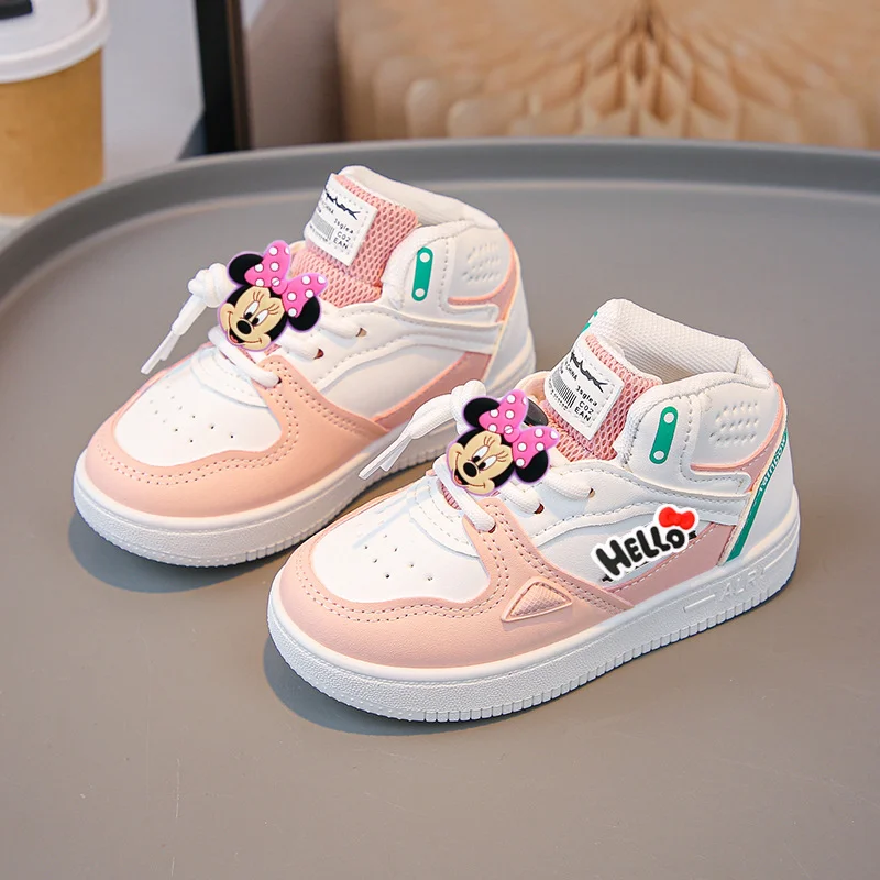

Первые ходунки Disney, детская обувь с Микки Маусом, весенне-осенние новые кроссовки для бега для мальчиков, повседневная обувь для девочек