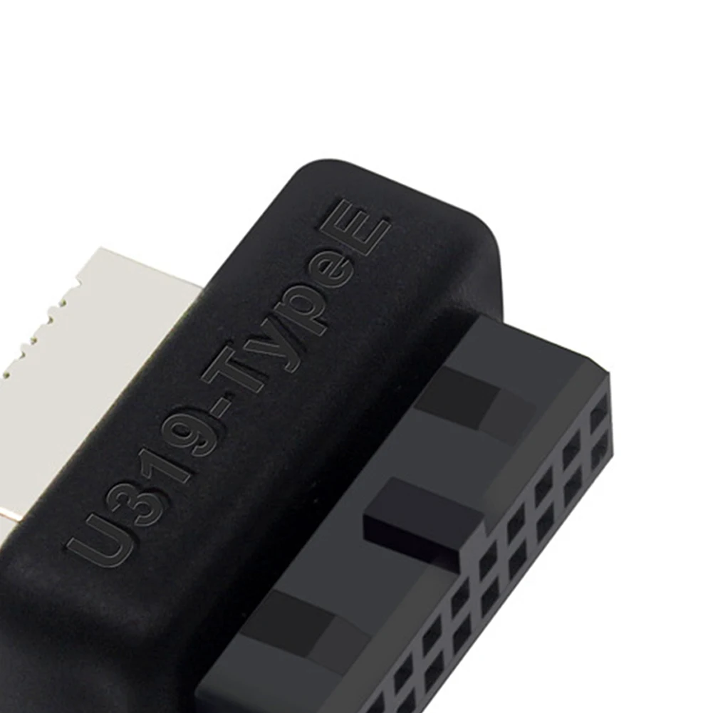 90 Degree Converter 19Pin / 20Pin To Type-E Front Chassis Type C Plug-in Port Internal Header To Type E Adapter Connector