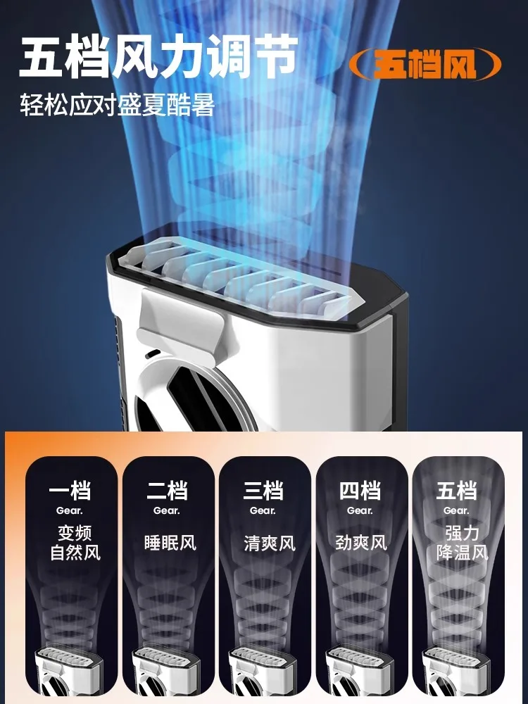 مروحة عمر بطارية طويلة للغاية بمشبك رقبة محمول جديد لعام 2025