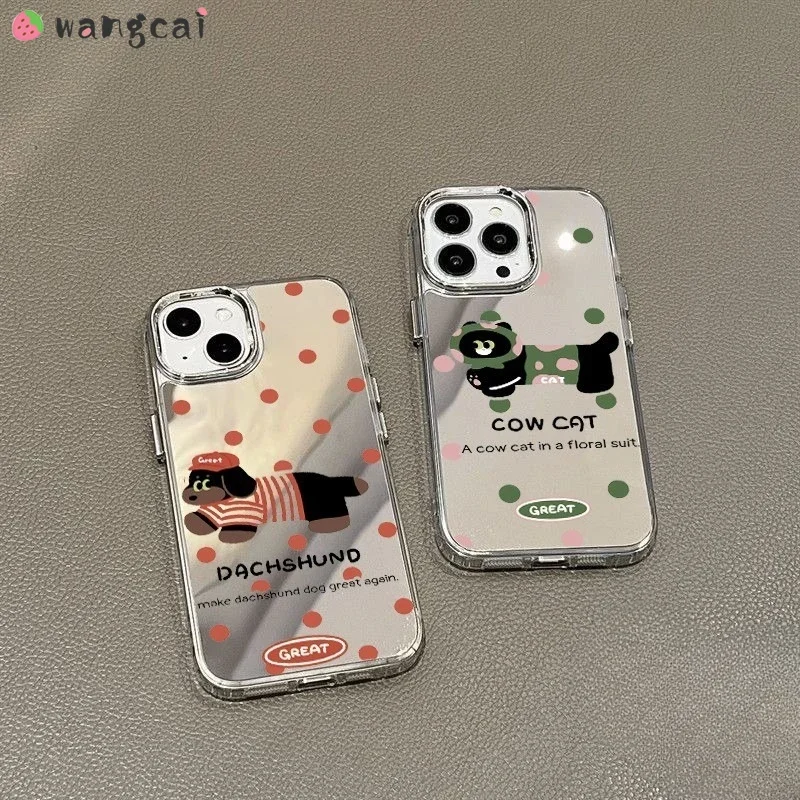 

For Xiaomi 14T 14 13T 12 12T 12S Pro Ultra Lite 12X 11T Mi 11 Lite Pro Civi 3 2 Phone Case Cute Polka Dots Puppy Cat Soft Cover