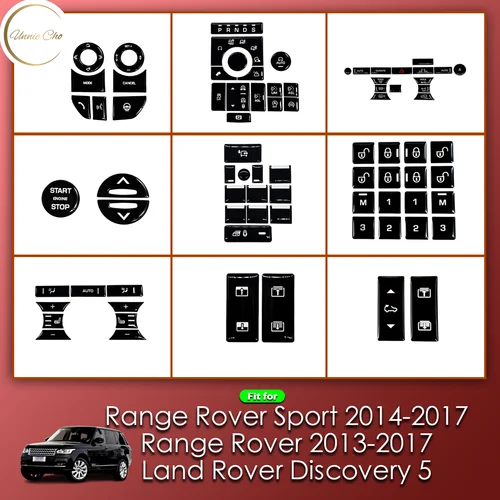 Para Range Rover Sport cubiertas de botones pegatinas interiores de moda para Land Rover Disovery 5 restauración climática del volante