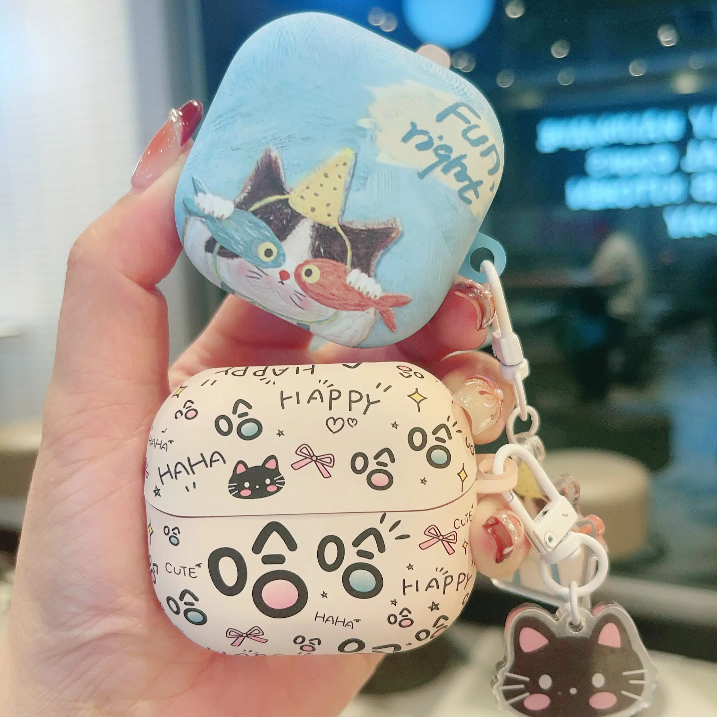 Earphone Case For Samsung Galaxy Buds4 Pro Buzz 4 Pro Cover Soft TPU Cartoon Cat Fish Protection Shockproof With Keychain Boxs