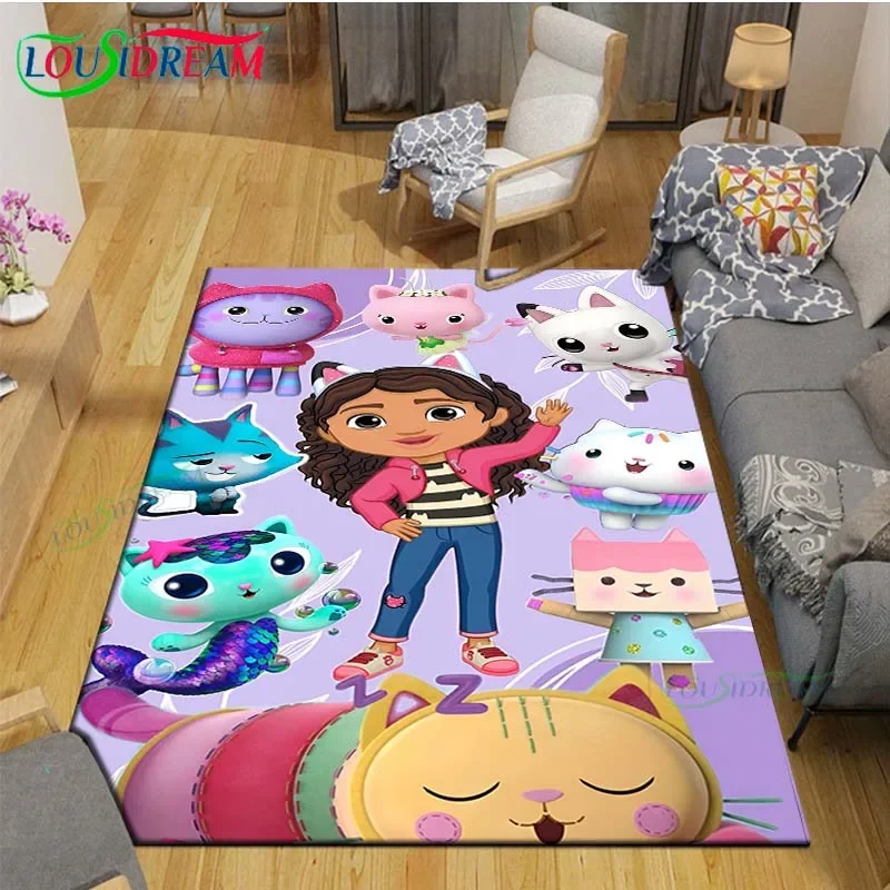 Cute Cartoon G-Gabby Dollhouses Cute Carpet Outdoor Rug Area Rug Non -slip Carpet Bedroom Decor Carpet for Living Room Gift
