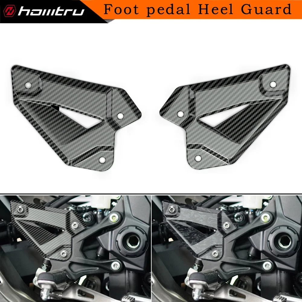 For Kawasaki Z900 2017-2024 Z900SE Z900 SE 2022-2024 Motorcycle Foot Pedal Heel Guard Plates Decoration Carbon-look