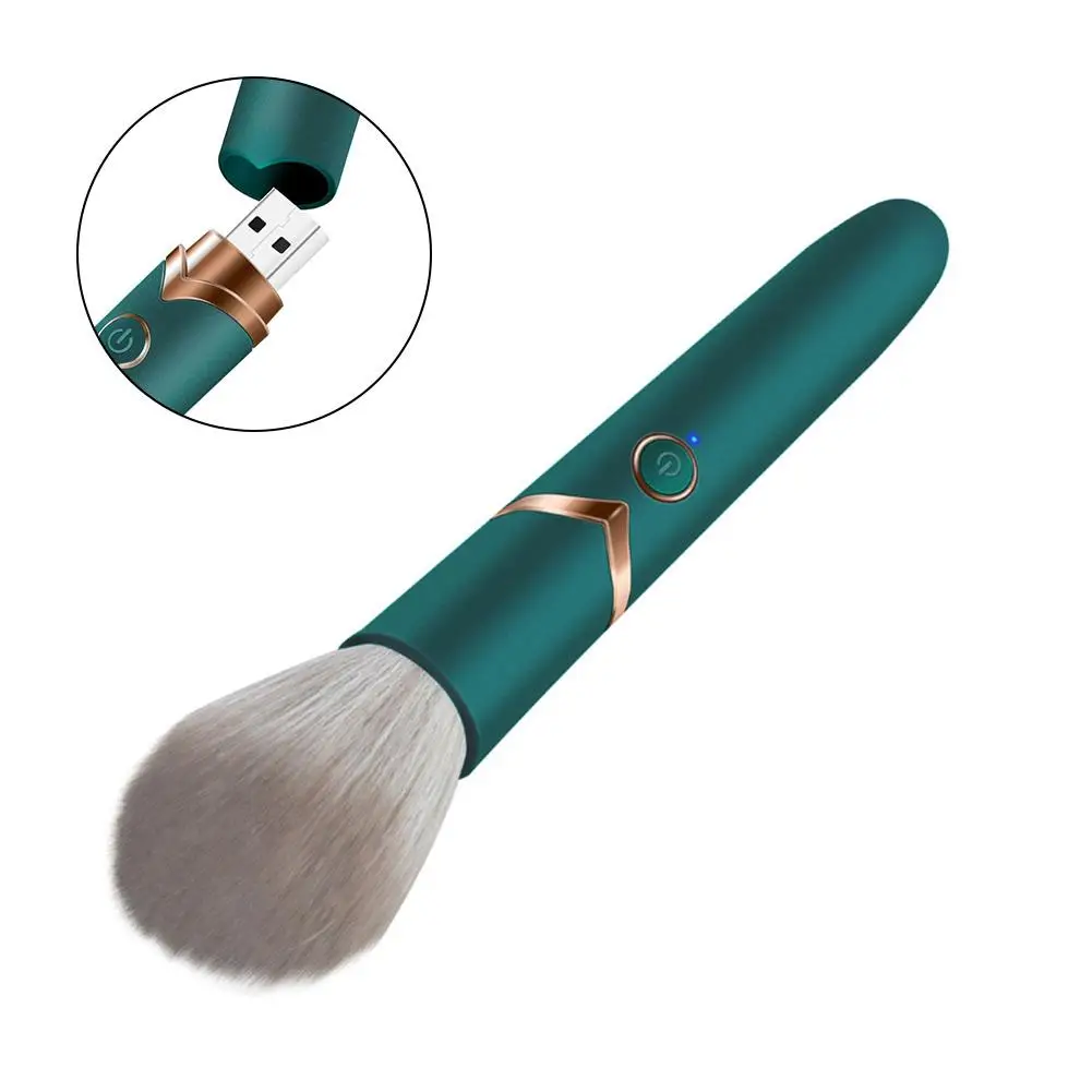 1PC 2 In 1 Electric Foundation Brush Vibration Makeup Brush Multi-Function Soft Fluffy Portable Rechargeable Detail Makeup Tools