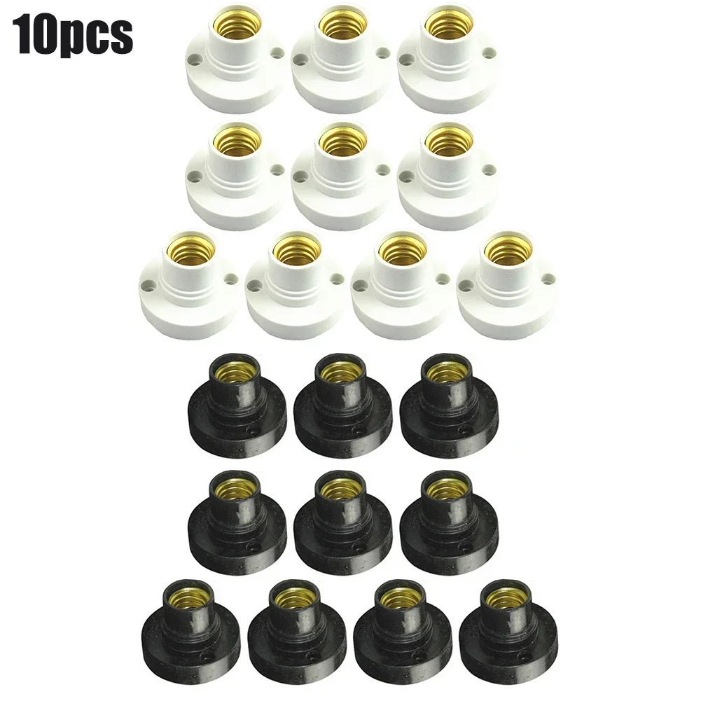 YTOM 10Pcs E14 Light Bulb Socket Screw Lamp Surface Fixing Base Holder Edison Screw Socket 100-230V Lamp Holder