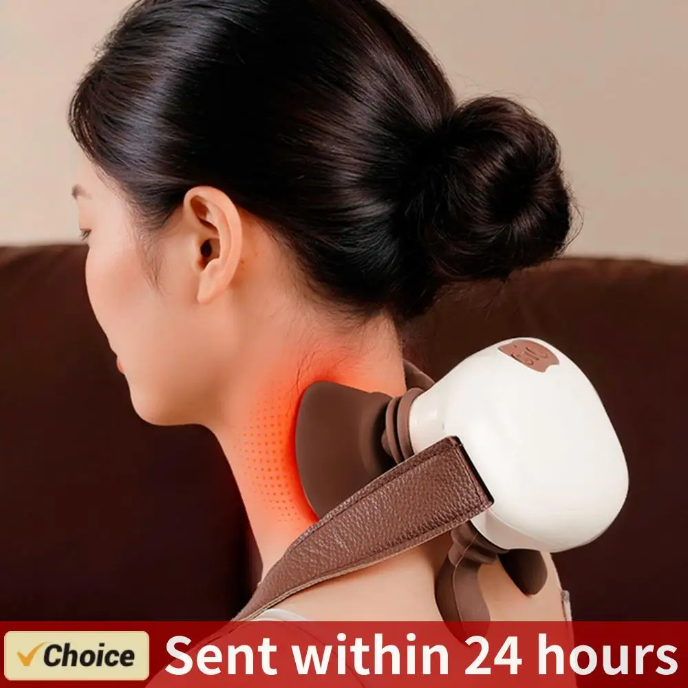 

Shoulder Massager Rechargeable Shiatsu Neck and Back Massager Deep Tissue Kneading Massage Pillow Gifts for Men Women