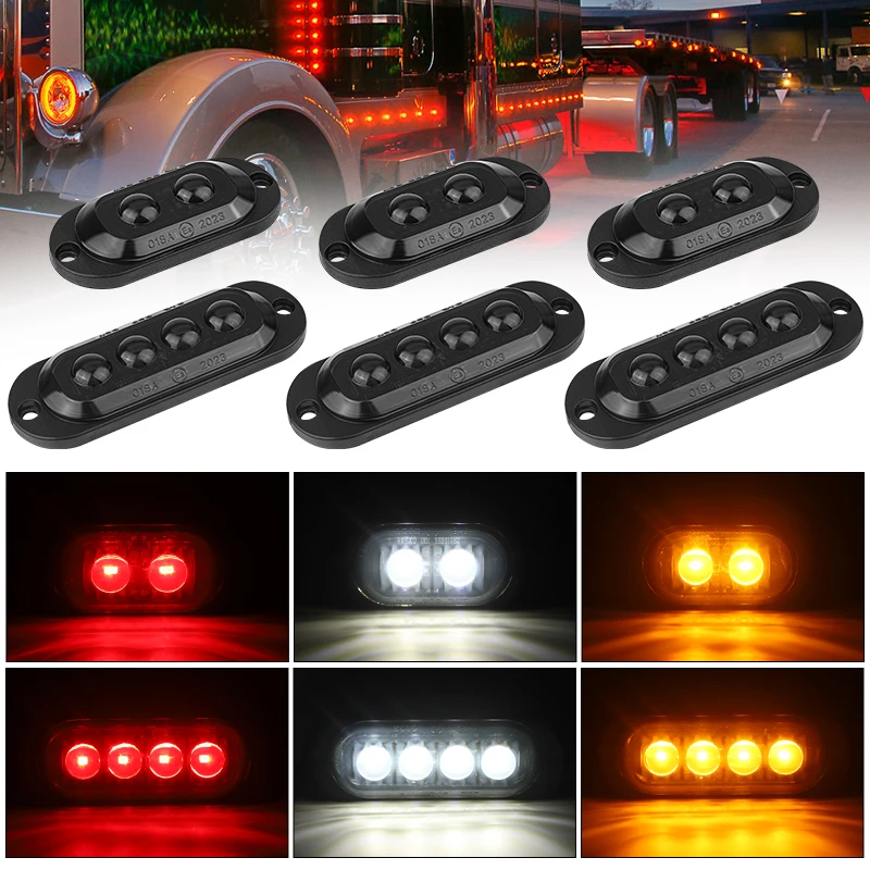 12V 24V LED Light Side Marker Light Waterproof LED Light Tail indicator Parking Light Clearance Lamps For Bus Truck Trailer Van