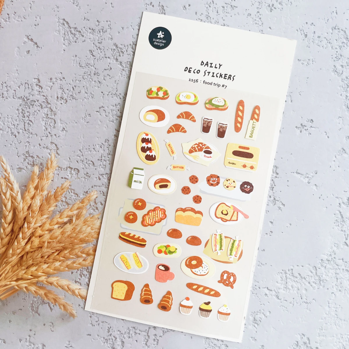 Korean Import Original Suatelier Delicious Bread Paper Stickers Scrapbooking Diy Journal Stationery Sticker Deco Art Supply