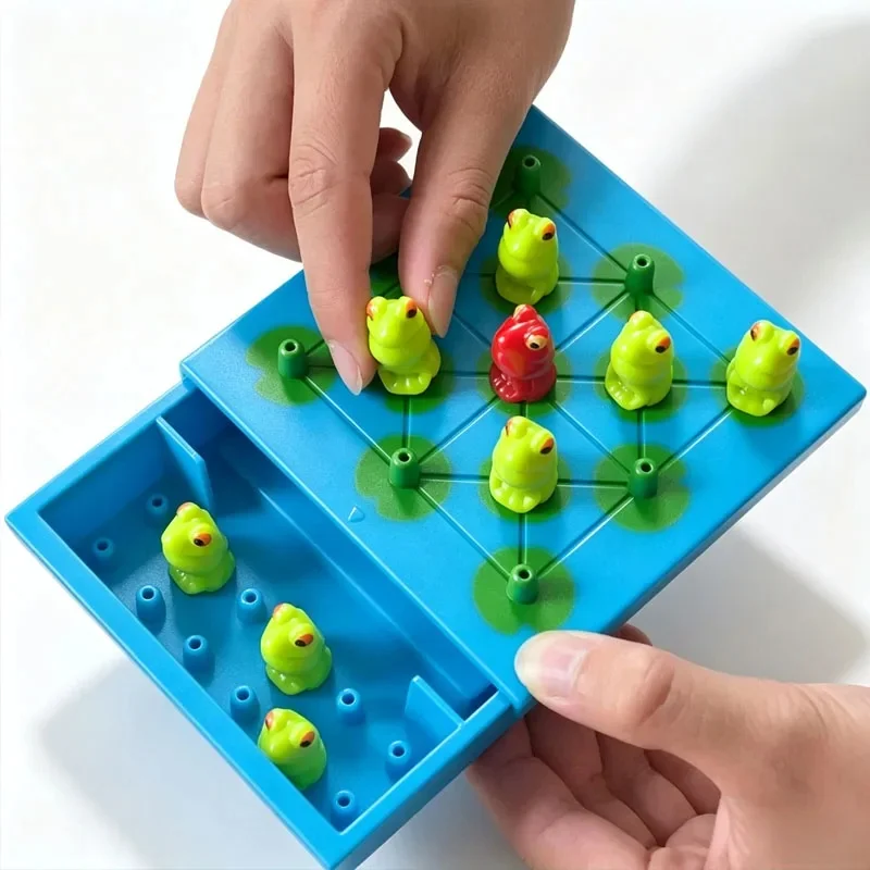 Frog Peg Solitaire Board Game Family Fun Strategy Problem-Solving Logical Thinking Brain Teaser Challenge Educational Toy