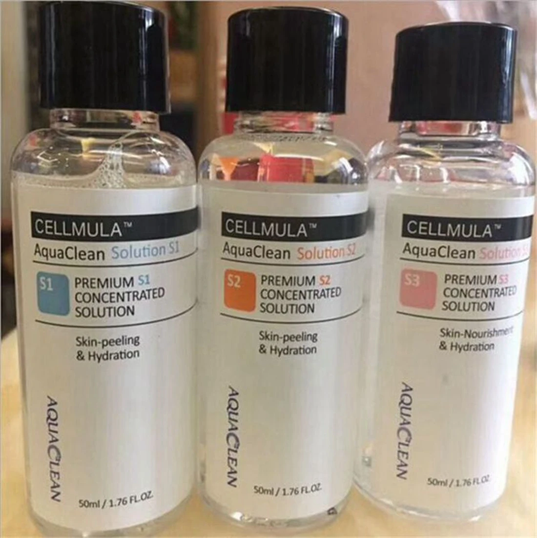 

3Pcs Aqua Solution Cleansing Wrinkle Remove Hydra Care Serum S1/S2/S3 Concentrated Peeling Solution