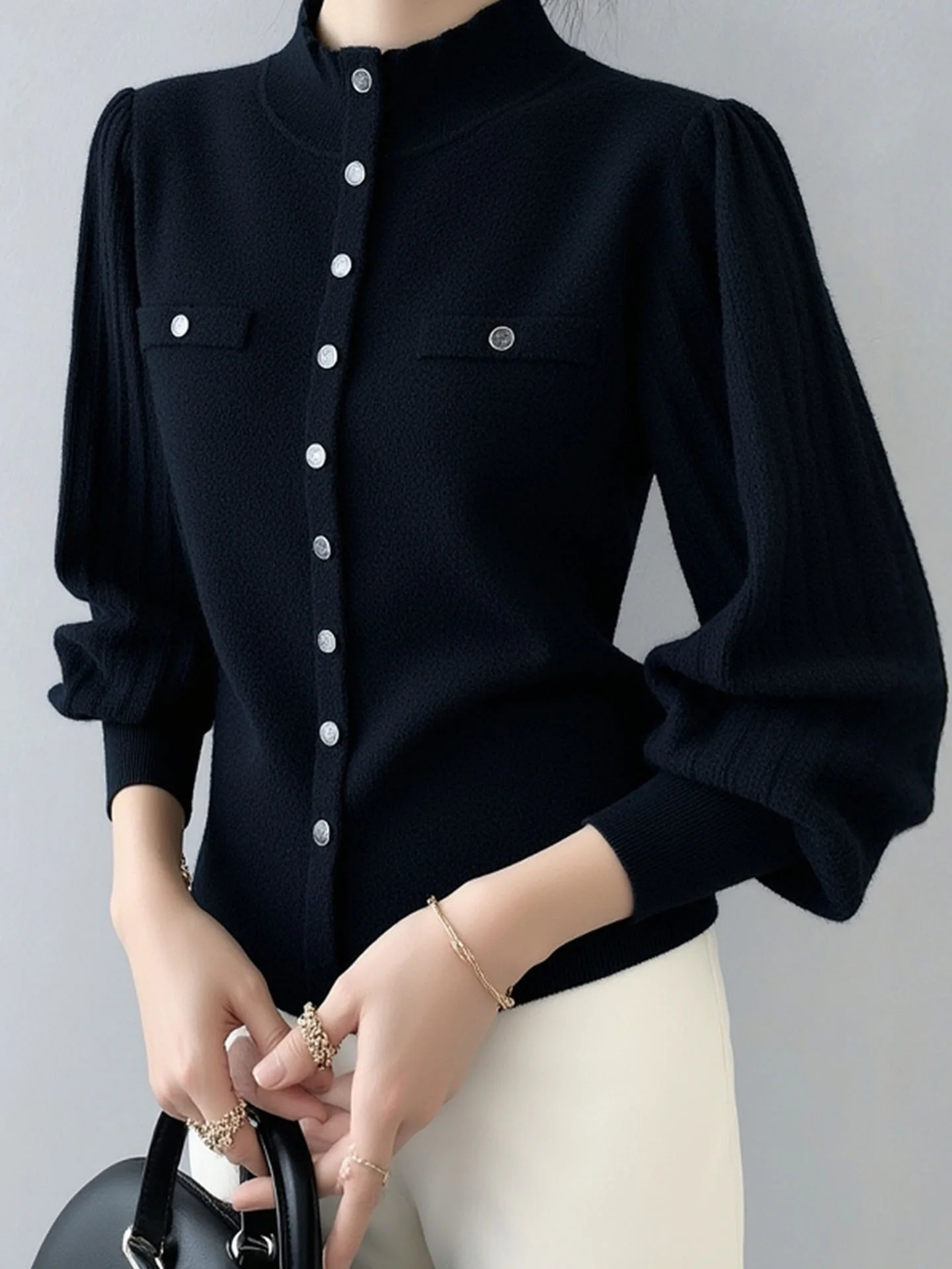 ファイオナブル 通勤用 ソフトで快適な着痩せ効果のあるカマーレニットウェア ロングスリーブ レディース トップス スリ 冬限定 ユニークなデザイン