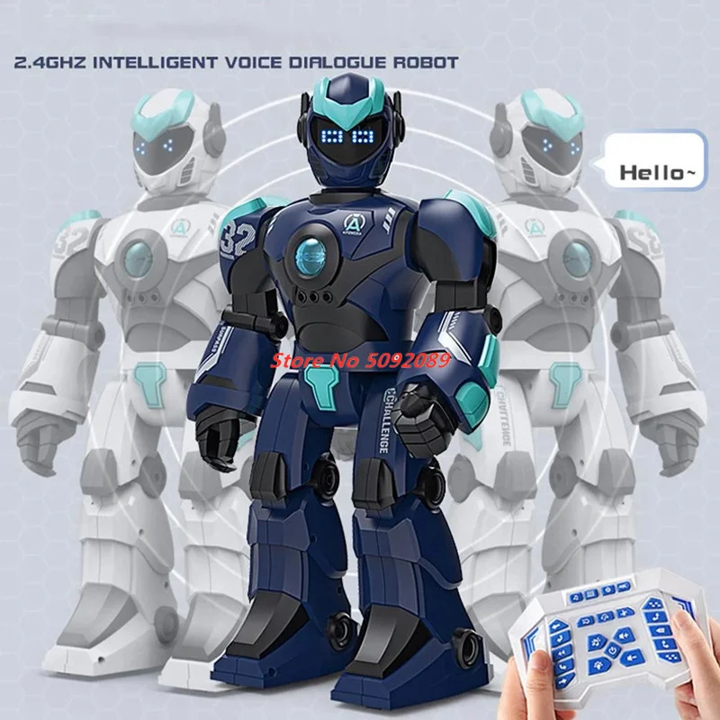 40CM Large Smart Voice RC Robot Gesture Induction Programming Machine Music Dancing Remote Control Robot Kid Pet Friend Gift Toy