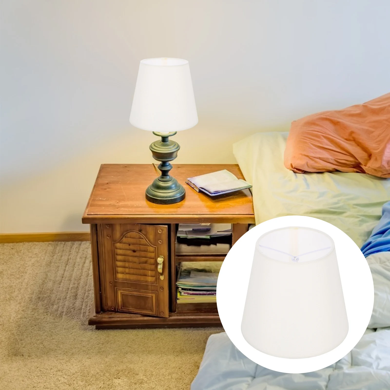 

Retro Fabric Lampshade Table Cloth Bell Shade Replacement Light Cover For Bedroom Living Room Farmhouse Fixtures