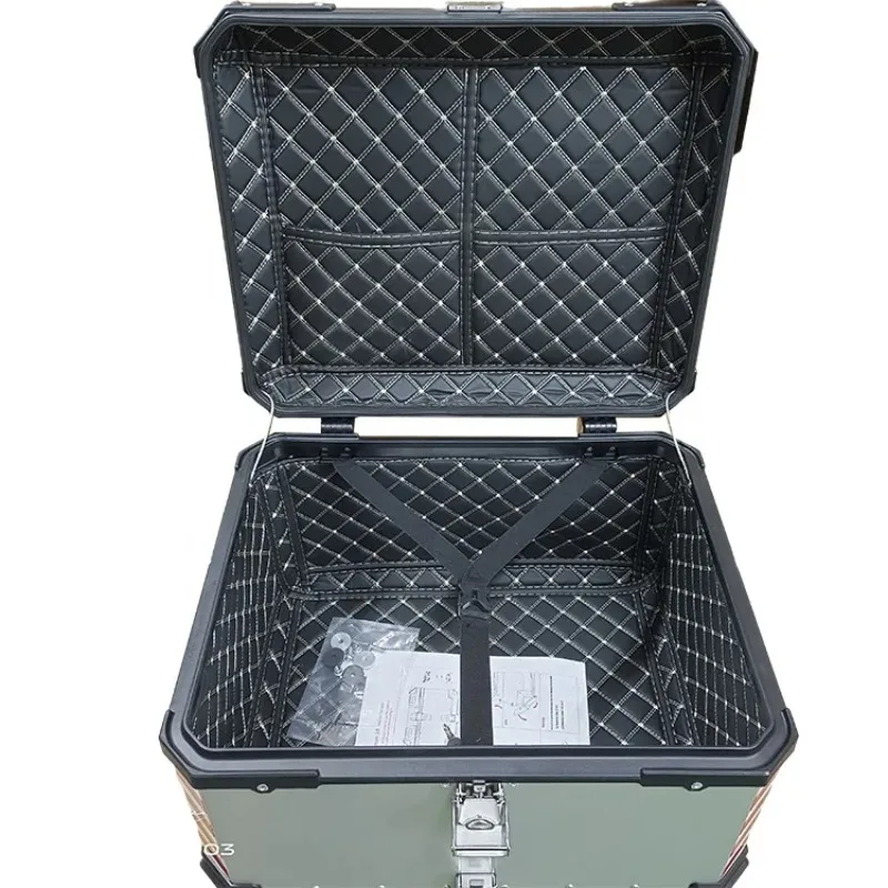 مصنع الساخن بيع 85L الأسود F2-MOTO سبائك أعلى مربع دراجة نارية حالة أعلى صناديق الألومنيوم لتوصيل دراجة نارية