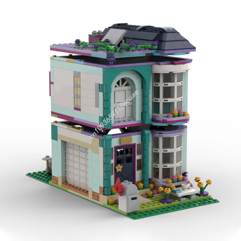 Moc Andrea's House Amizade Treehouse Edifício Modular Personalizado Street View Modelo Bloco de Construção Diy Tijolos Educacionais Brinquedo Presente