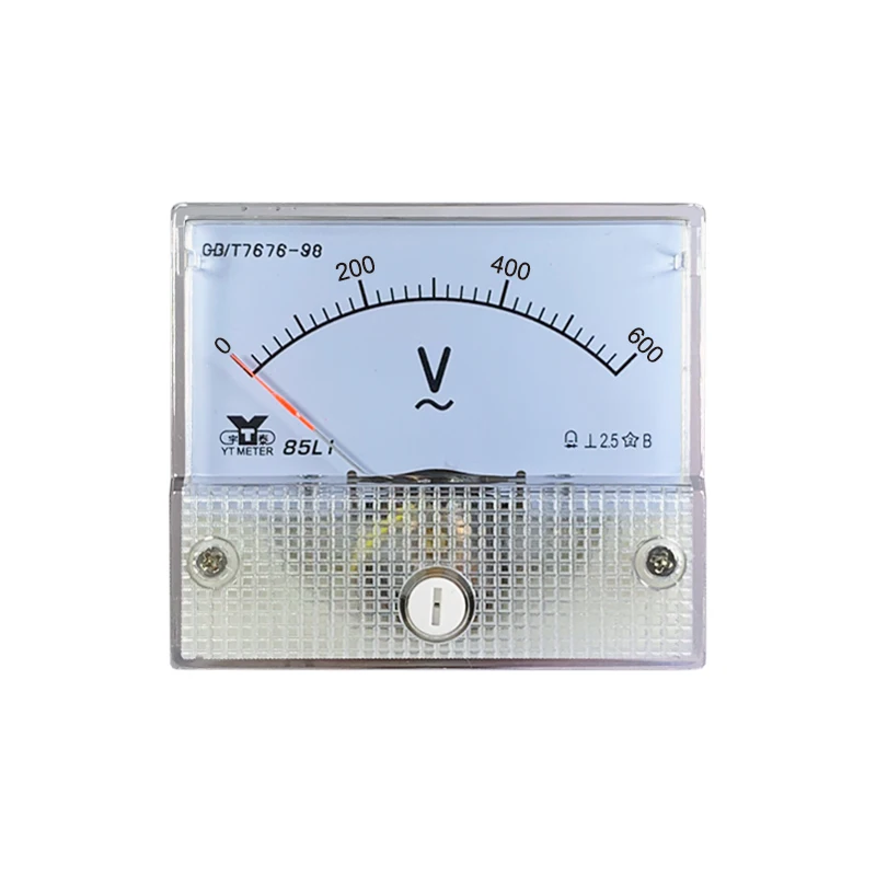 85l1-v AC voltmeter 10V 15V 20V 30V 50V 100V 150V 250V 300V 450V 500V 600V 750V pointer voltmeter 56 * 64mm 380V 220V installat