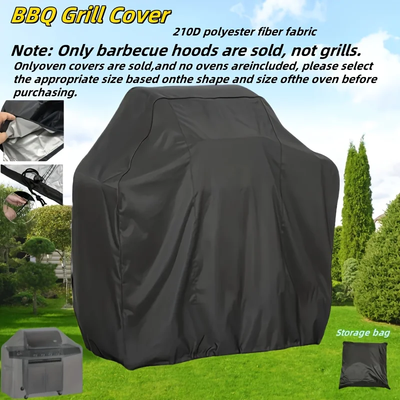 Barbecue Grill Cover, Made of 210D Polyester Fiber, 6 Sizes Available, Outdoor Grill Protective Cover.