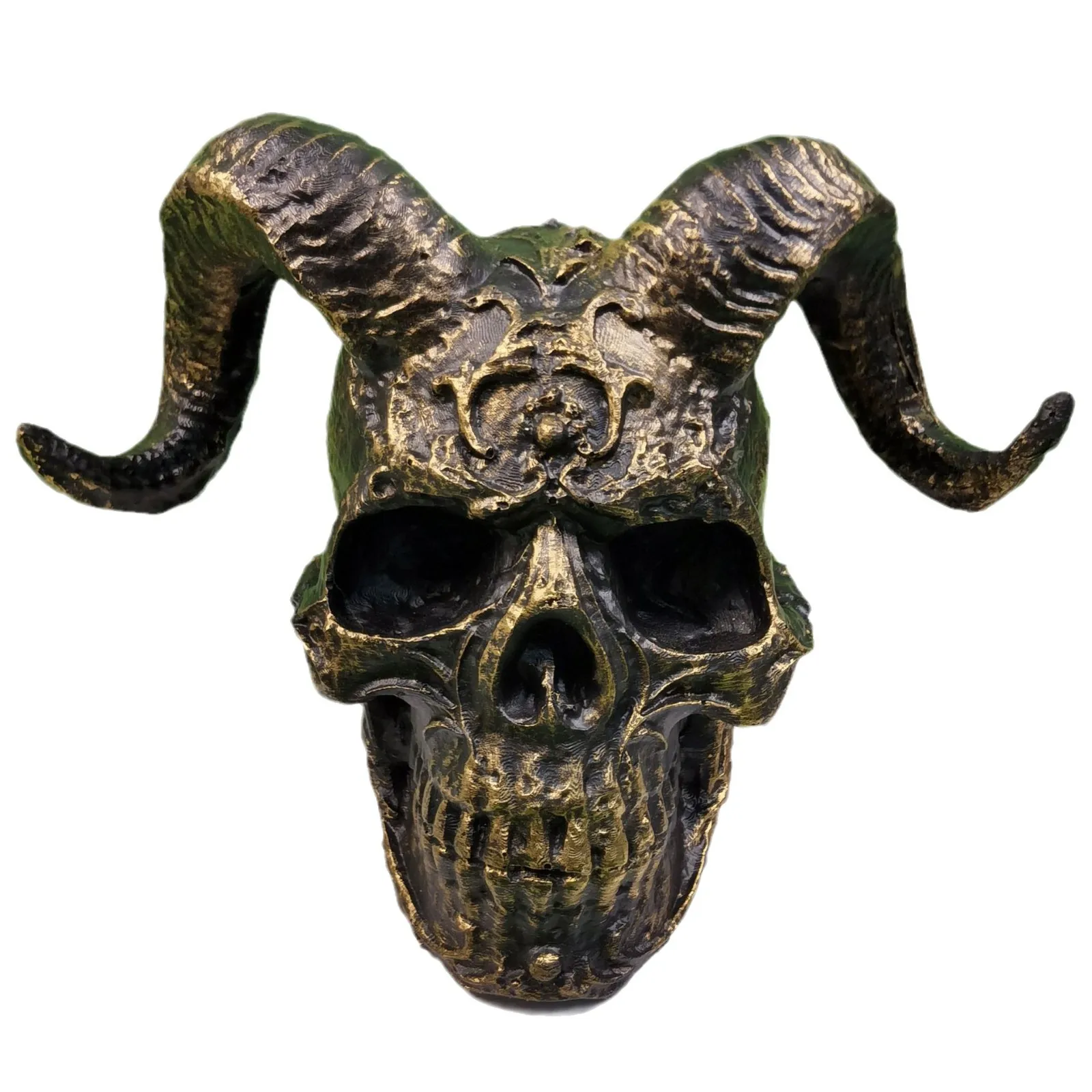 2025 cross-border new products Gothic style horns skull statue punk style Satan sculpture handicraft ornament