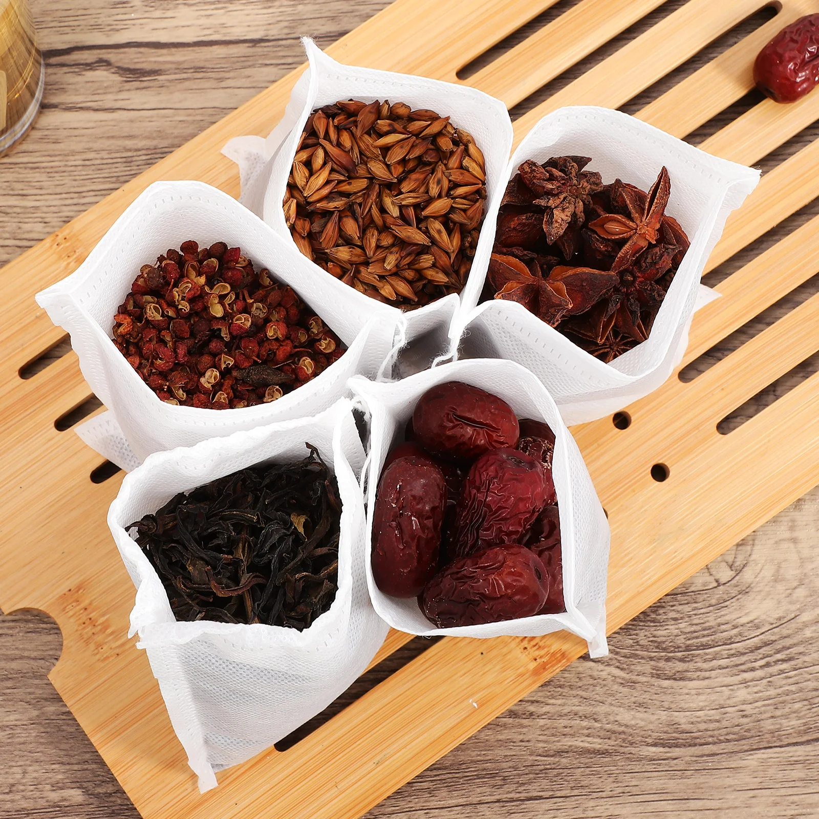 

200 Pcs Non-woven Medicine Bag Food Filter Coffee Empty Tea Bags Heat-bonded Fabric Loose Leaf