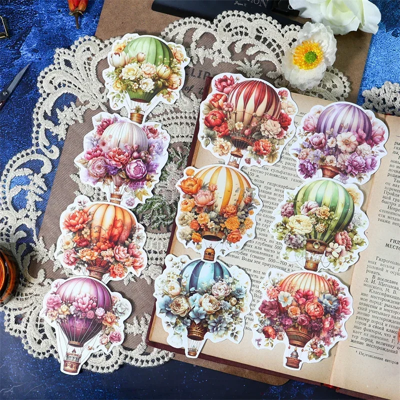 20Pcs Forest Sticker Flower Tour Diary Decorative Supplies Handbook Base Paper Material Supplies Scrapbook Cut 131*108MM