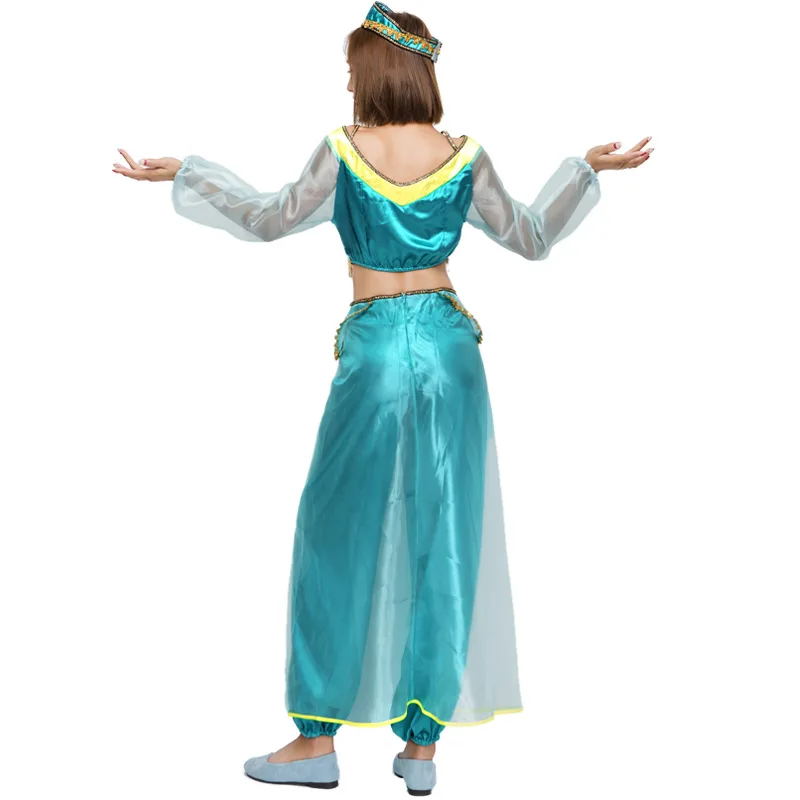 Príncipe árabe loween danza del vientre traje de bailarina ropa de escenario étnica para mujer ropa árabe tradicional femenina otoño