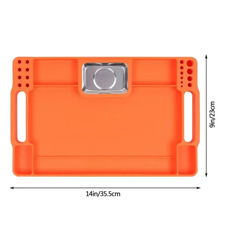 ABXF-Silicone Tool Holder Tray Silicone Tool Holder Multi-Purpose Mat Repair Storage Segmented Mechanics Storage