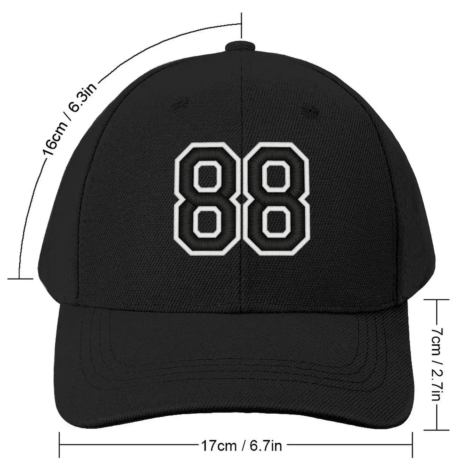 88 Black Jersey Sports Number eighty-eight Football 88 Baseball Cap Sun Hat For Children Hat Beach Caps Male Women's