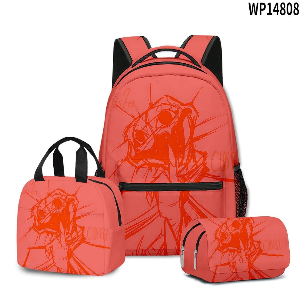 Trendy Popular Cook phenomenon 3D Print 3pcs/Set Student School Bags Laptop Daypack Backpack portable Lunch bag Pencil Case