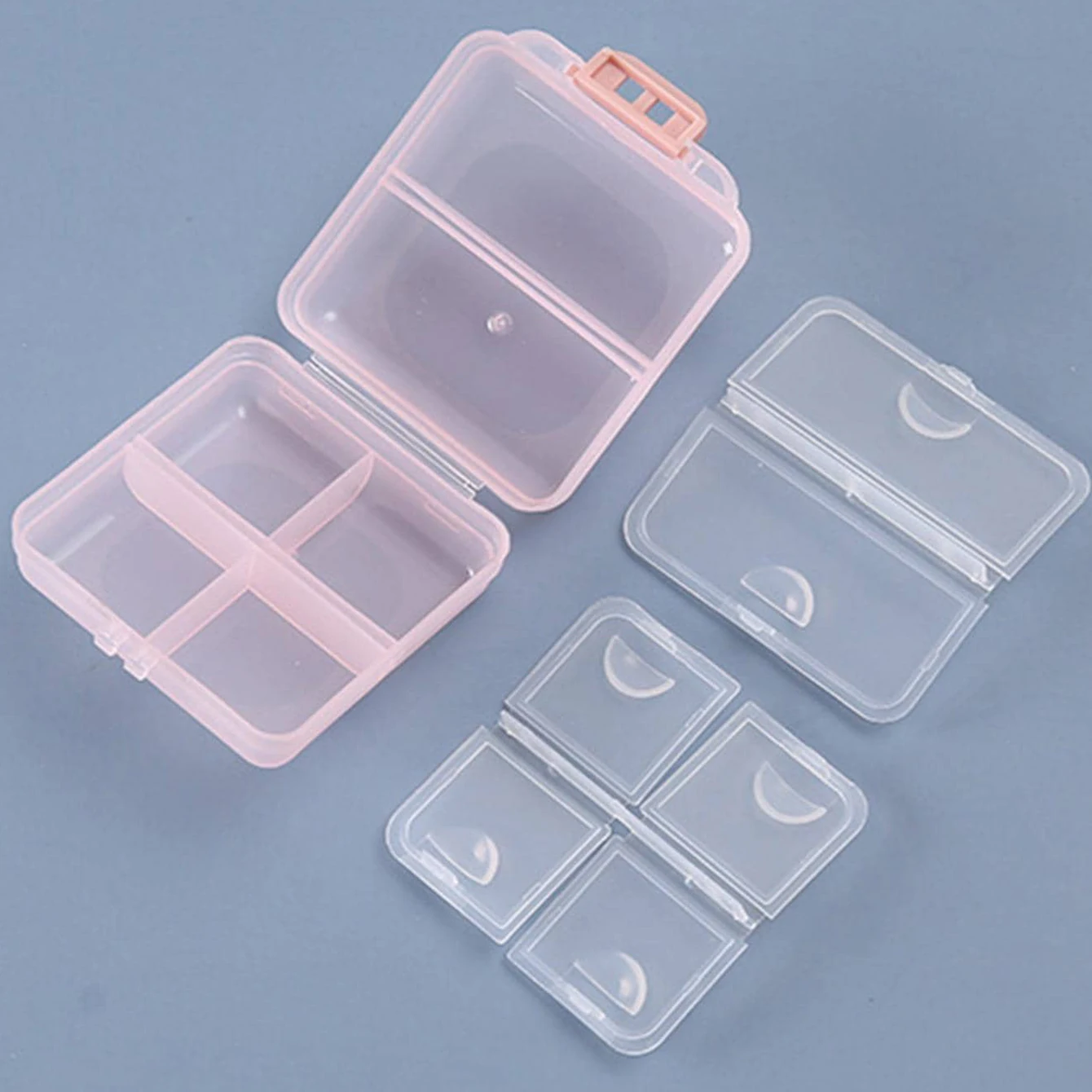 Travel And Business Travel Portable Mini One Week Double-layer 6-compartment Split Pack Medicine Box