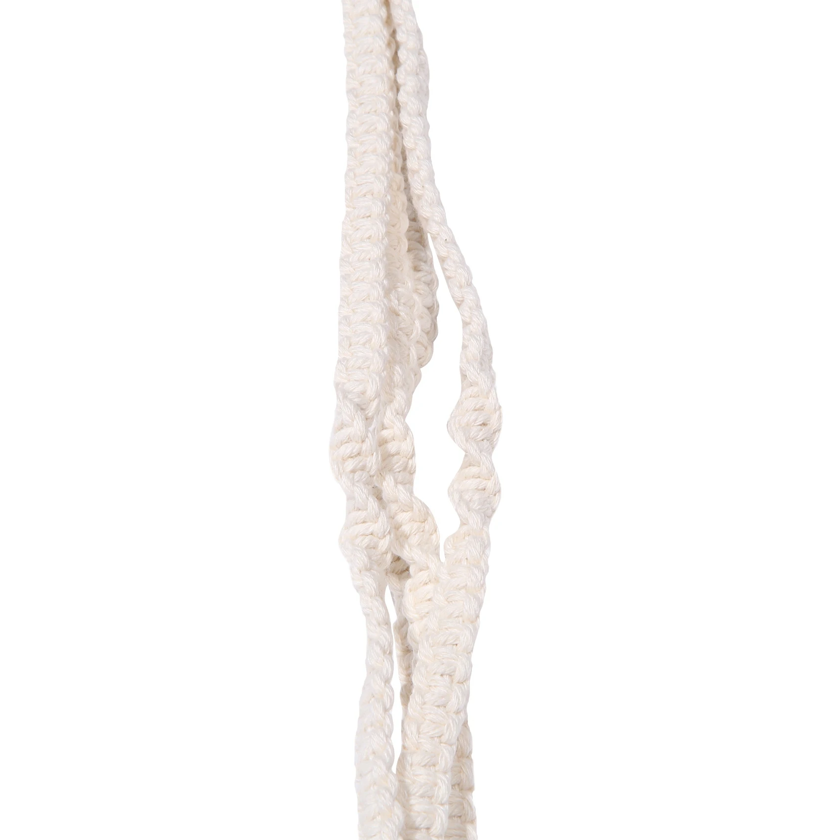 3X Macrame Double Plant Hanger Indoor Outdoor 2 Tier Hanging Planter Cotton Rope 4 Legs 67 Inch-B61B