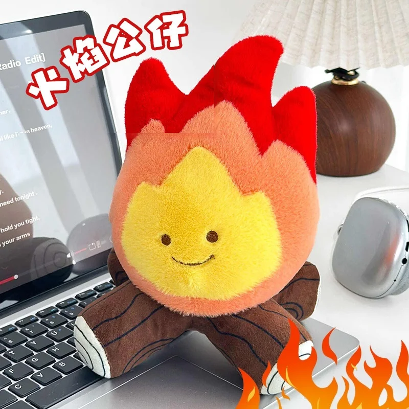 Muñeco de Peluche Viral de TikTok con Llama de 8 Pulgadas, Juguete de Peluche Creativo con Simulación de Bola de Fuego, Muñeco Suave para Máquina de Garras, Decoración para el Hogar, Regalo para Niños