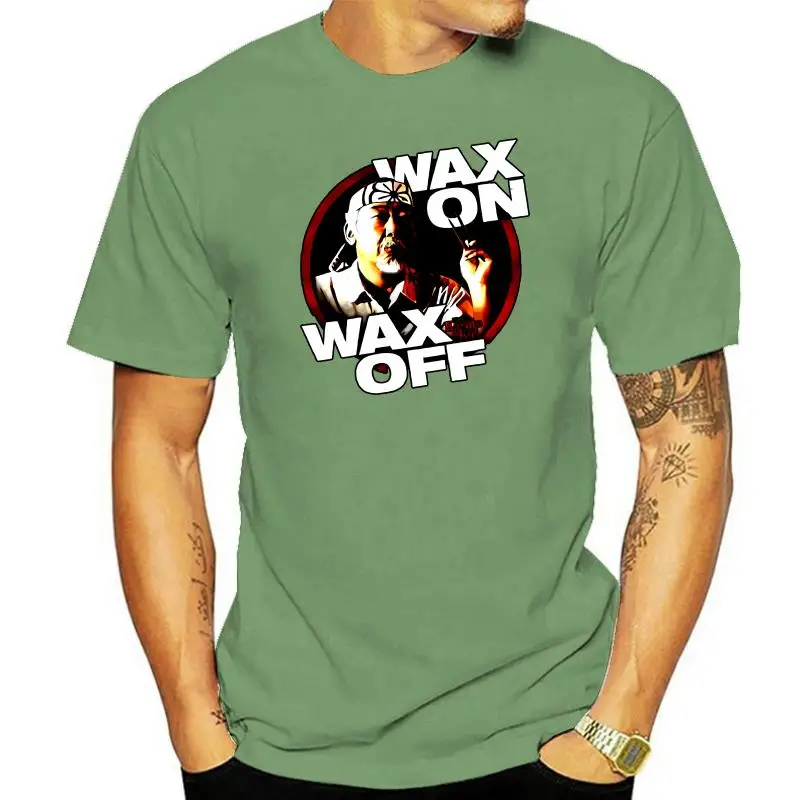 Karate Kid Wax On Wax Off Mr Miyagi Adult T Shirt Great Classic Movie