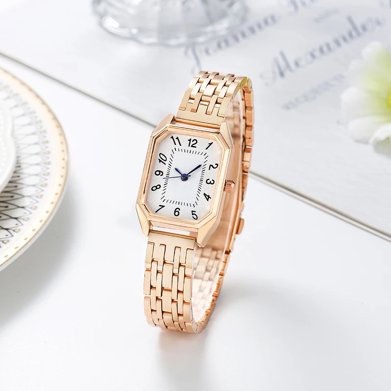 New fashion foreign trade alloy steel band steel chain watch ladies wholesale quartz watch21