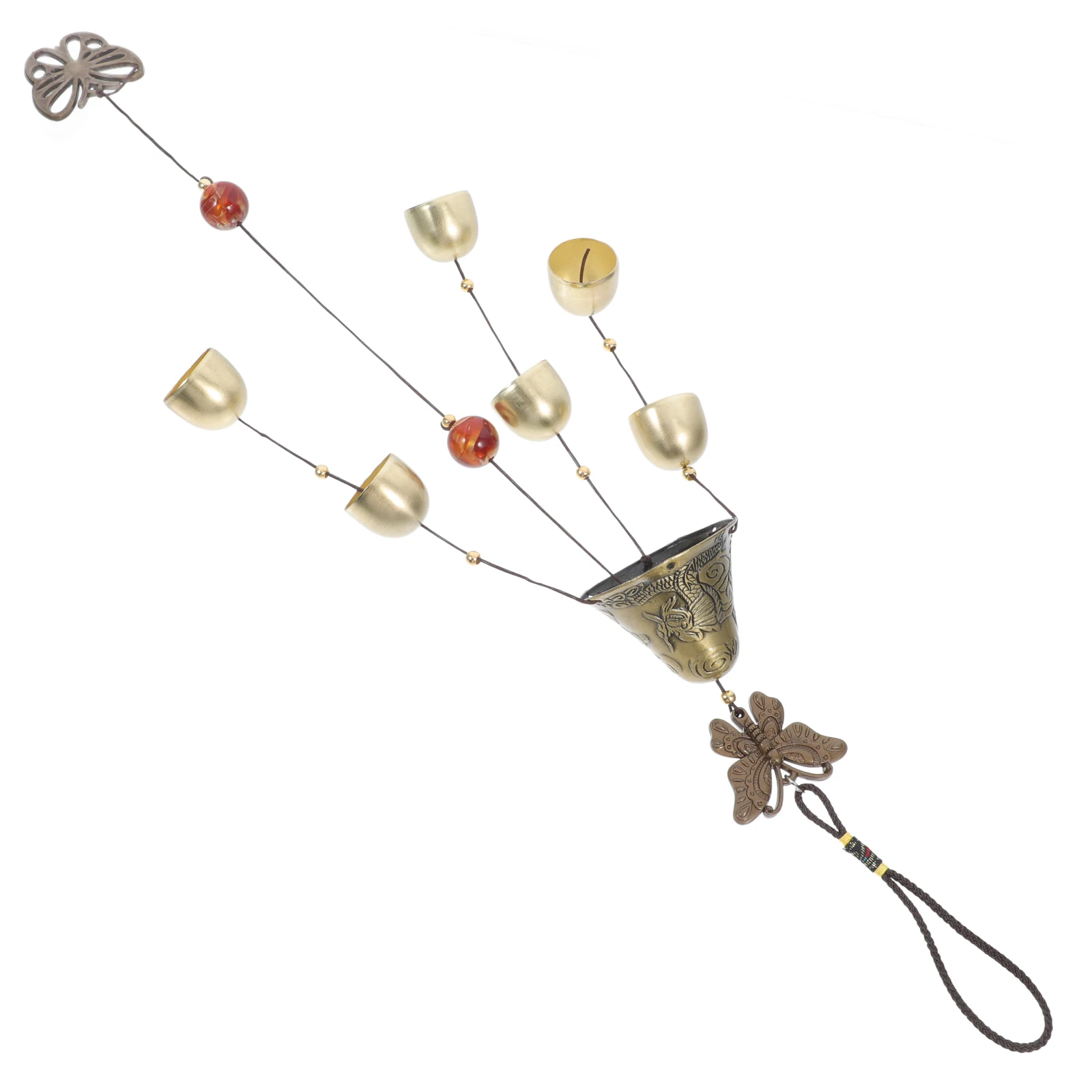 

Vintage Butterfly Wind Chime Zinc Alloy Weather Resistant Decorative Bell Feng Shui Chime For Garden Balcony Wedding Tree