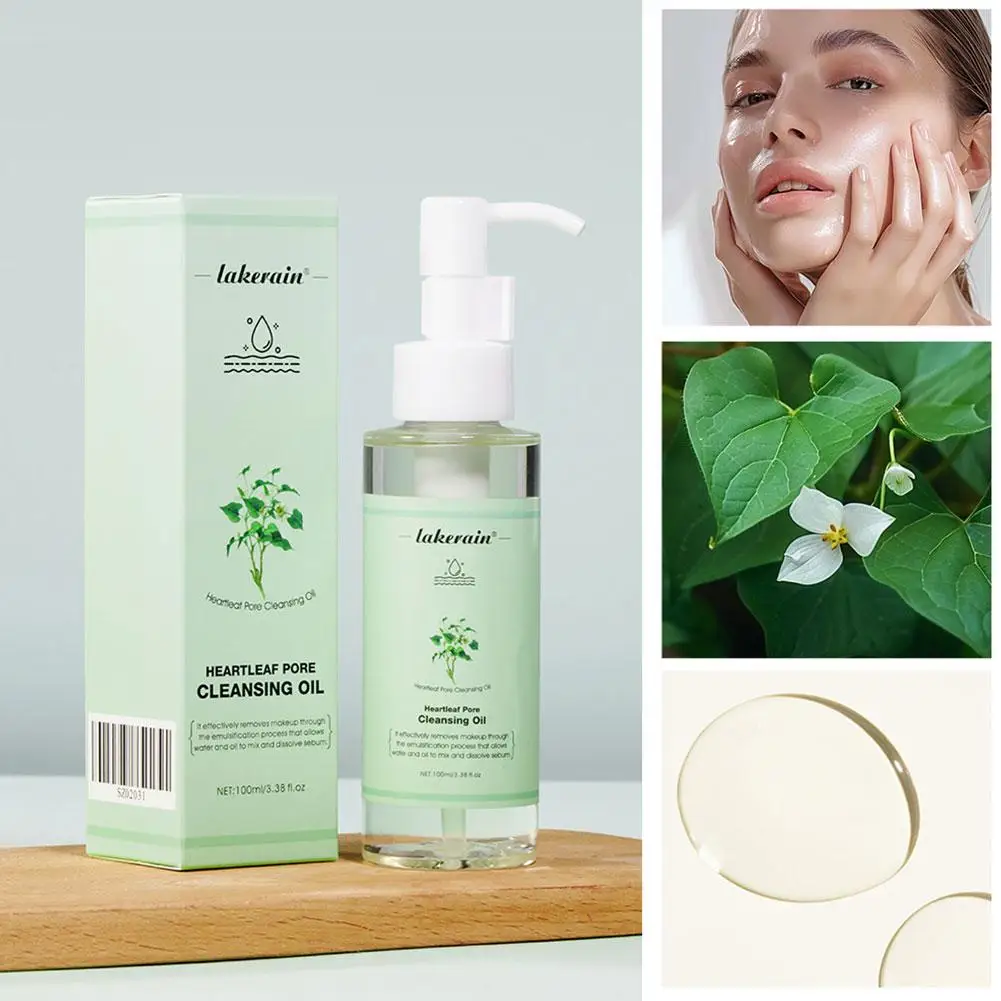 100ml Houttuynia Cordata Makeup Remover Oil Gentle Cleansing Non-Irritating Soothing Repair Sensitive Skin Face Makeup Remover