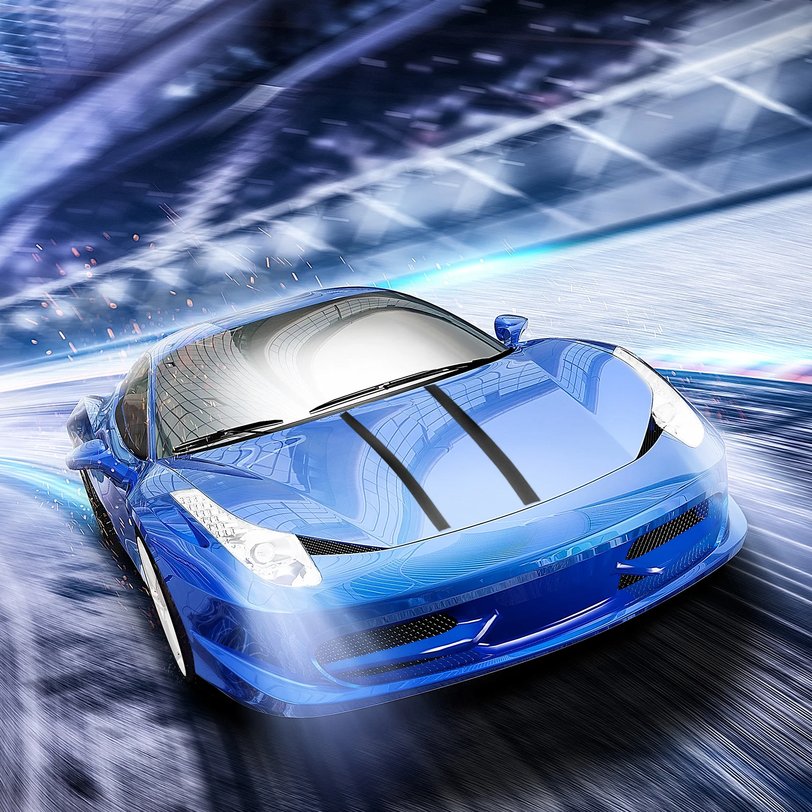 

Car Engine Cover Sticker Waterproof Durable No Drill Exterior Beauty Enhancement Practical Car Hood Decal Auto Hood Decal