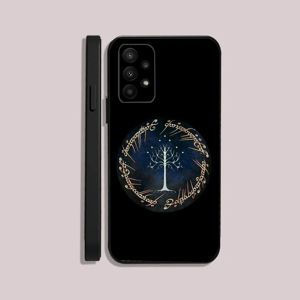 The L-Lord Movie Of the R-Rings Phone Case For Samsung S24,23,22,30,21,10,9,Ultra,Plus,Lite,FE,5G Black Soft Case