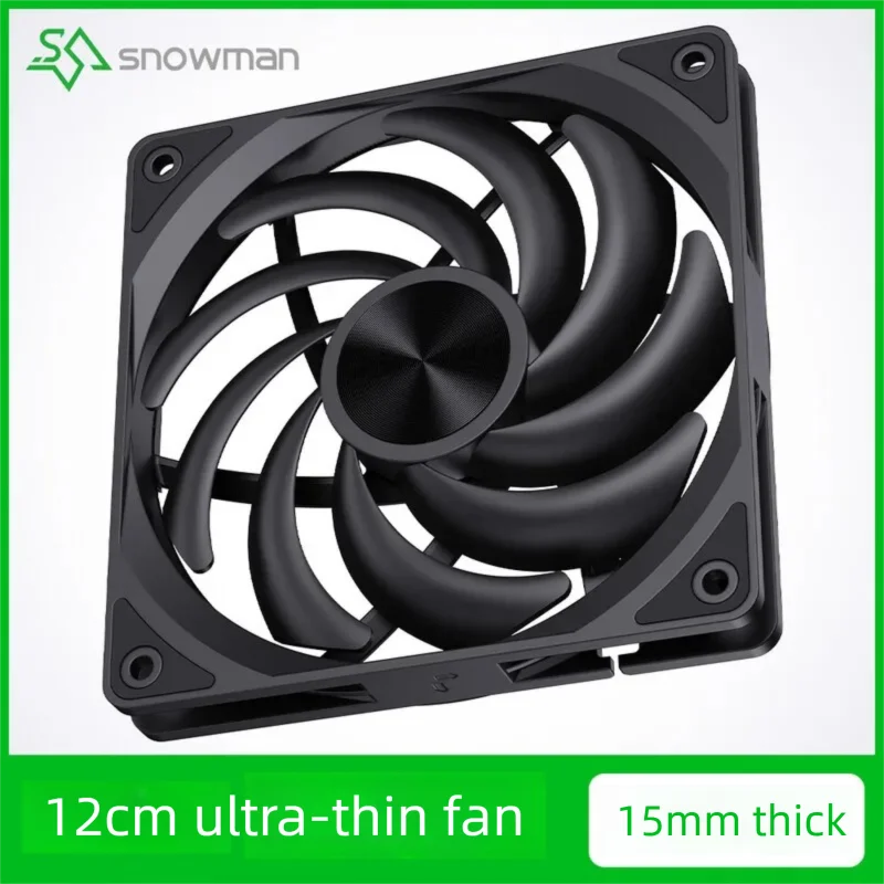 

snowman Pc case fan 120 mm fan ARGB PWM 4pin low noise slim fan 5v 3pin ARGB computer gaming AF12015