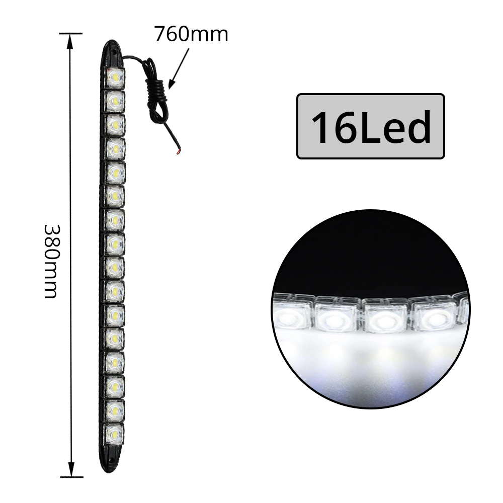 2X 16Led White Led