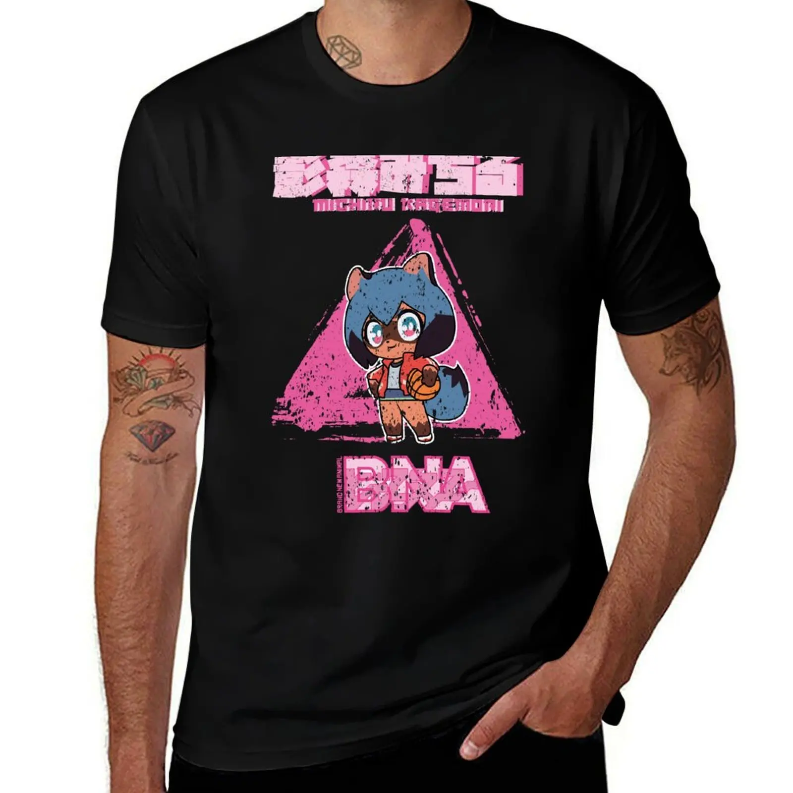 

СОВЕРШЕННО НОВАЯ футболка ANIMAL (BNA): MICHIRU KAGEMORI CHIBI (GRUNGE STYLE) футболка с индивидуальным принтом мужские футболки для мужчин повседневная футболка