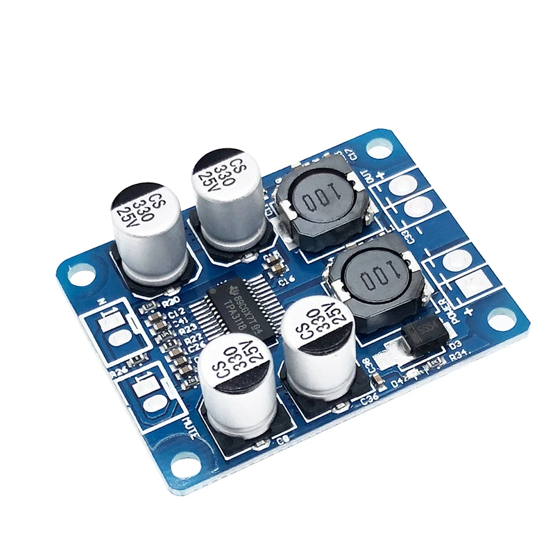 RIXITE TPA3118 30W Mono Digital Audio Power Amplifier Board Amp Module 4-8ohm TPA3118D2 Amplifier DC 12V-24V