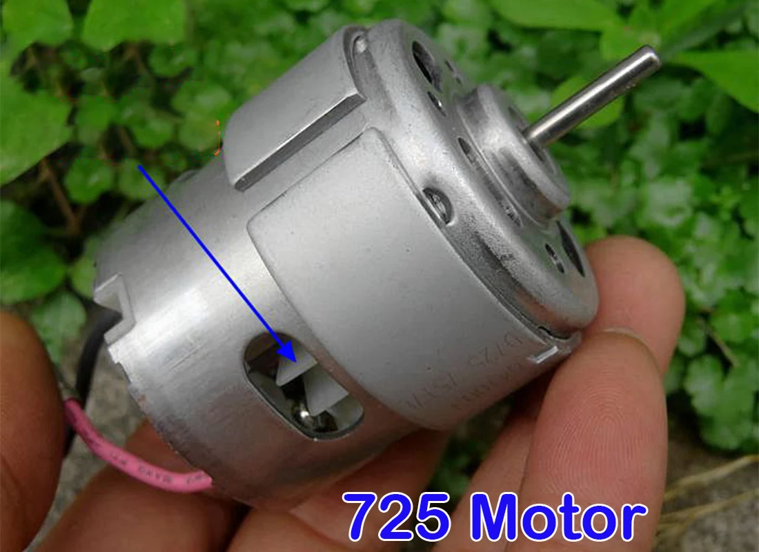 RS-725 DC Motor 12V 23000RPM High Speed Power Carbon Brush Motor Long Shaft Diameter 3mm for Electric Drill Tool Saw