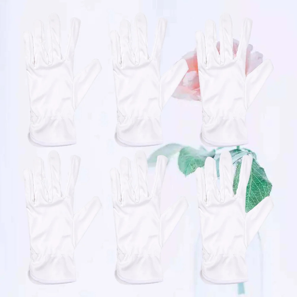 

10 Pair Microfiber Gloves for Cleaning Work Industrial Electronic Working White