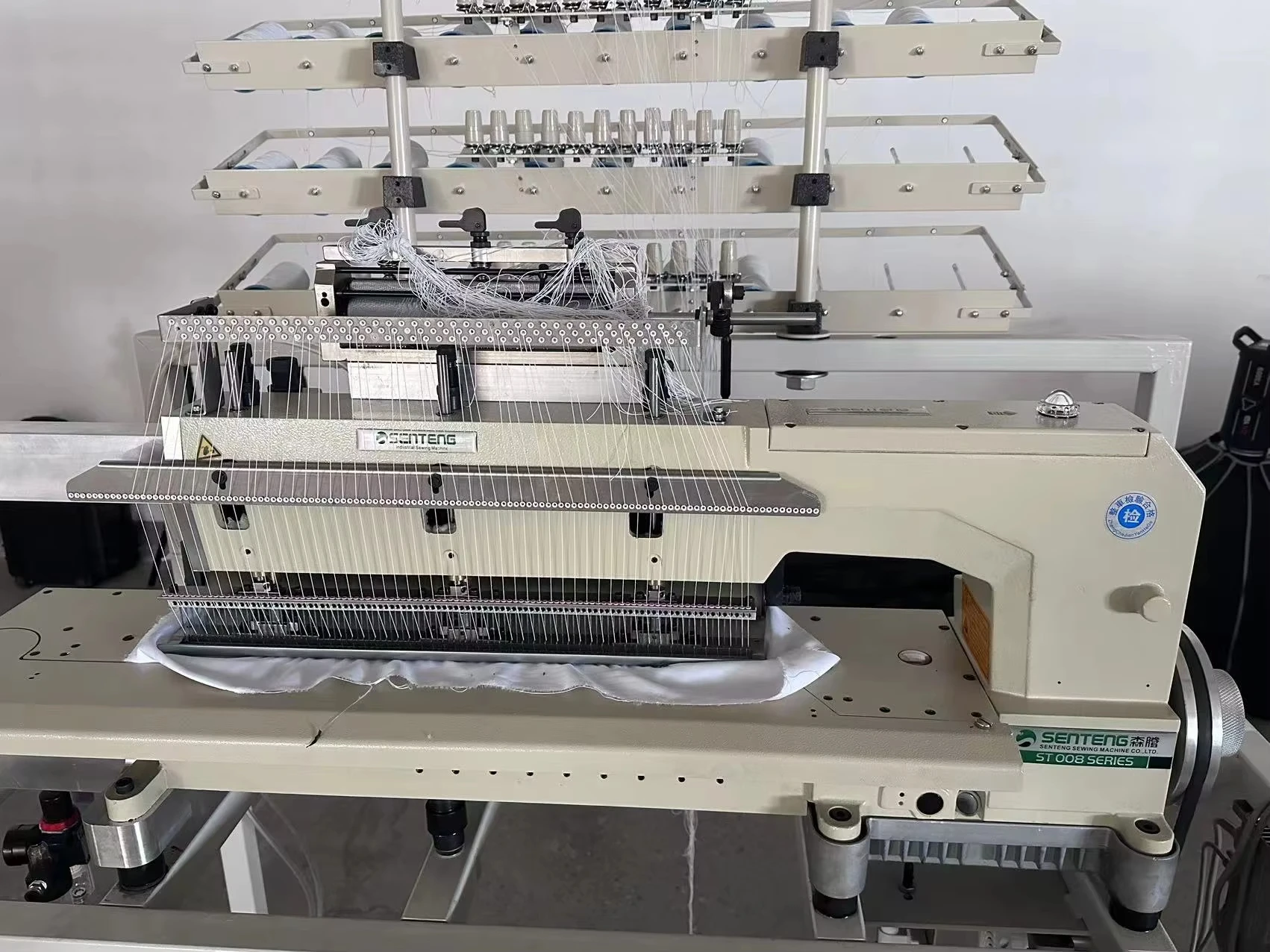 SENTENG 008-100048P/VPQ Elastic Thread Shirring Sewing 100 Needles Multi Needles Industrial Sewing Machine for Cloth