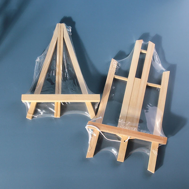 Mini Solid Wood Easel Frame Creative Triangle Wedding Table Card Stand Display Holder Children Painting Craft Artist Supplies