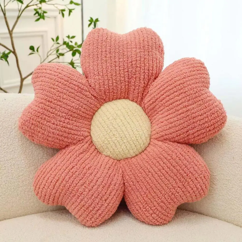 Flower Cushion Colorful Flower Shape Throw Pillow for Sofa Bed Couch Plush Stuff Toy Office Nap Pillow Car Seat Decoration