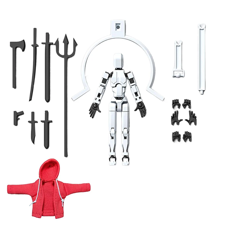 Hoodie Dummy 13 Magnetische actiefigurenset Dummy 13 actiefiguur met capuchon T13 actiefigurenset accessoires 3D-geprint