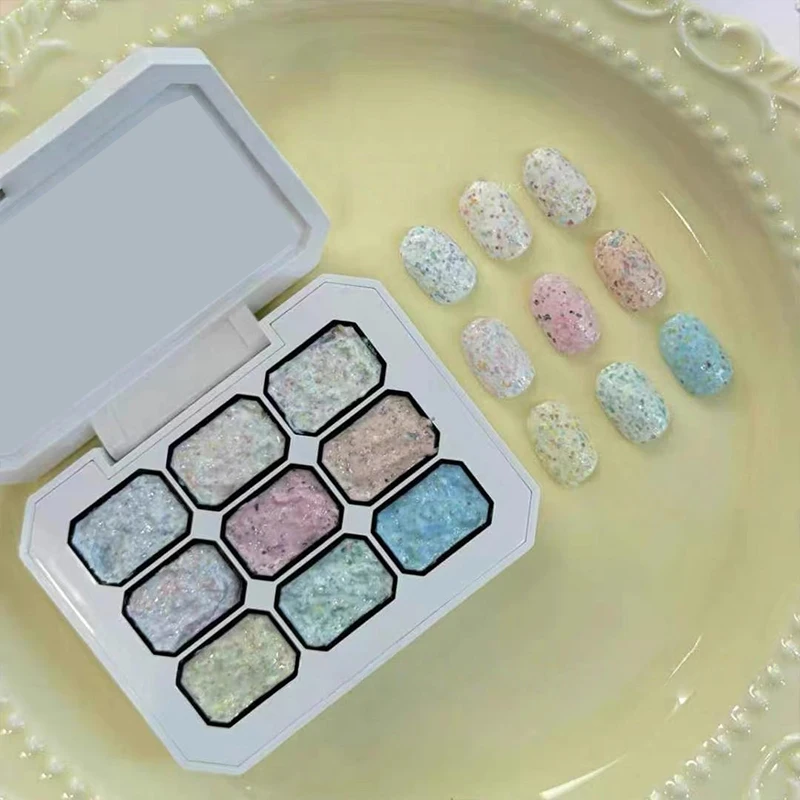 

New summer-style creamy solid nine-grid gel, Japanese-style sugar gel nail art, UV gel, suitable for various nail art techniques