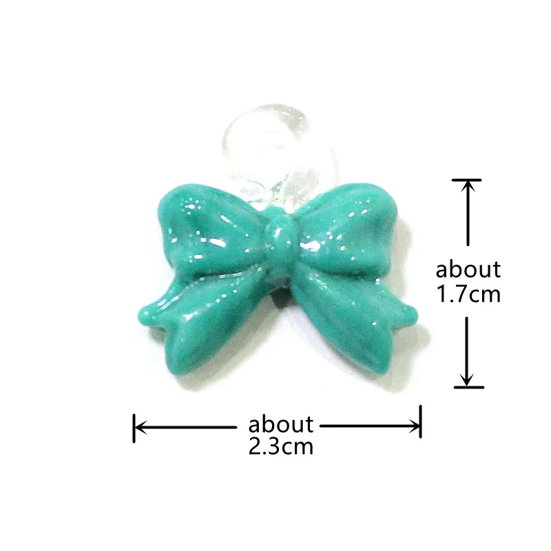 5pcs Custom Mini Cute Bowknot Charm Glass Pendant Tiny Handmade Bow Ornament Creative Fashion Women\'s Jewelry Making Accessories